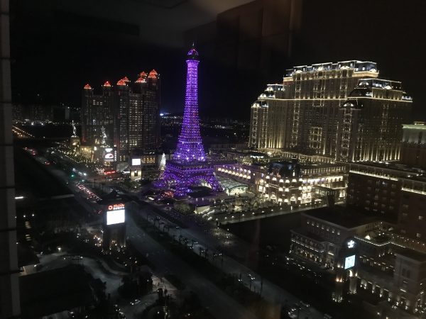 View from the suite at night